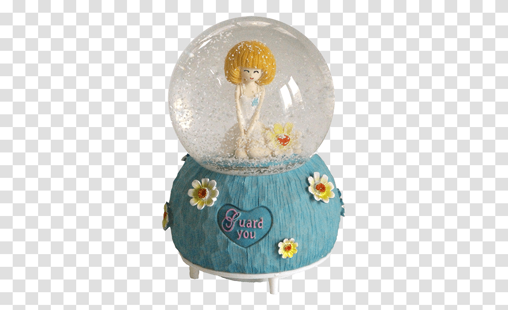Guardian Angel Bluetooth Snow Globe Speaker Figurine, Birthday Cake, Dessert, Food Transparent Png