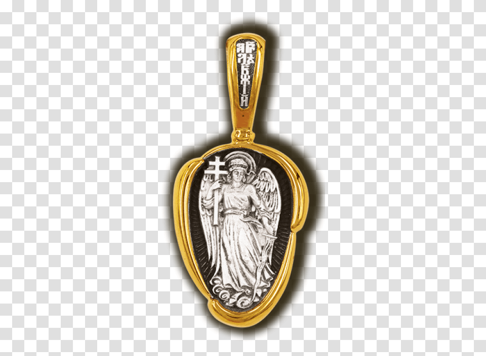 Guardian Angel Icon Pendant Orthodox Guardian Angel Pendant, Person, Gold, Clock Tower Transparent Png