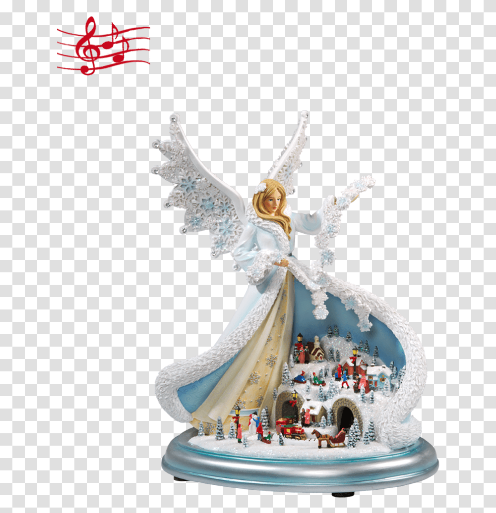 Guardian Angel Music Box Figurine, Wedding Cake, Dessert, Food Transparent Png