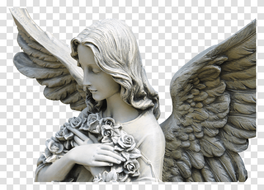 Guardian Angel Statue, Figurine, Person, Human Transparent Png