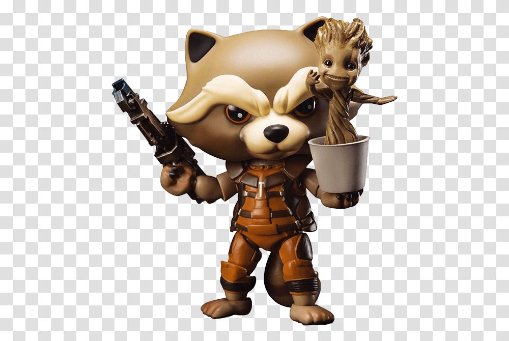 Guardians Of The Galaxy Action Figure Rocket Raccoon, Toy, Animal, Mammal, Figurine Transparent Png