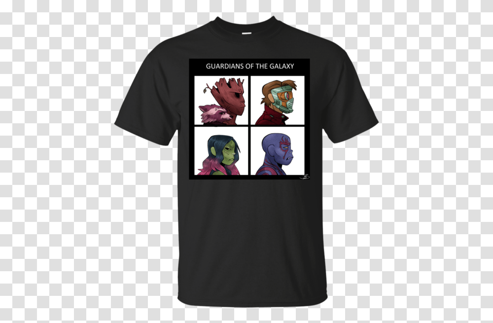 Guardians Of The Galaxy Gorillaz T Shirt Amp Hoodie Now Now Gorillaz Shirt, Apparel, Person, Human Transparent Png