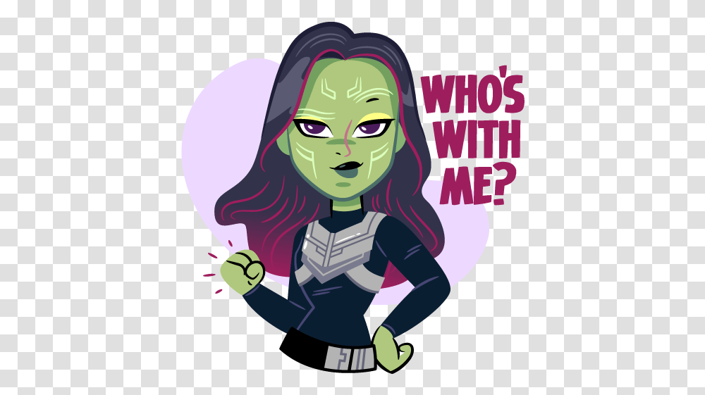 Guardians Of The Galaxy Vol2 Facebook Stickers Guardians Of The Galaxy Cartoon Draw, Person, Graphics, Female, Girl Transparent Png