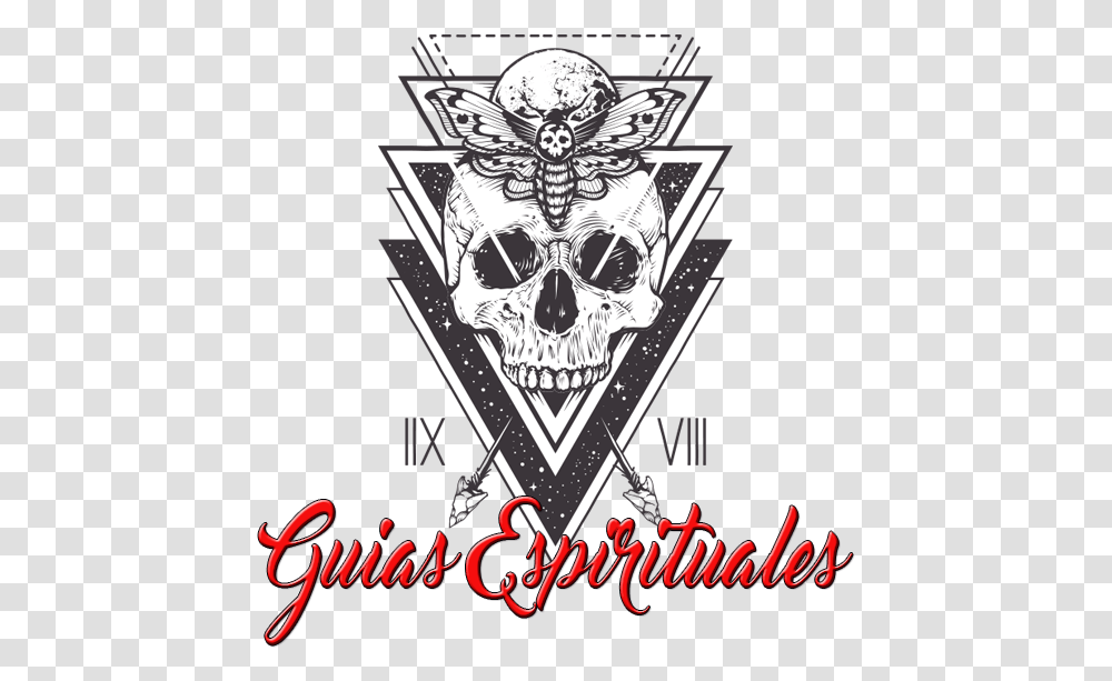 Guas Espirituales Geometric Skull, Emblem, Logo, Trademark Transparent Png