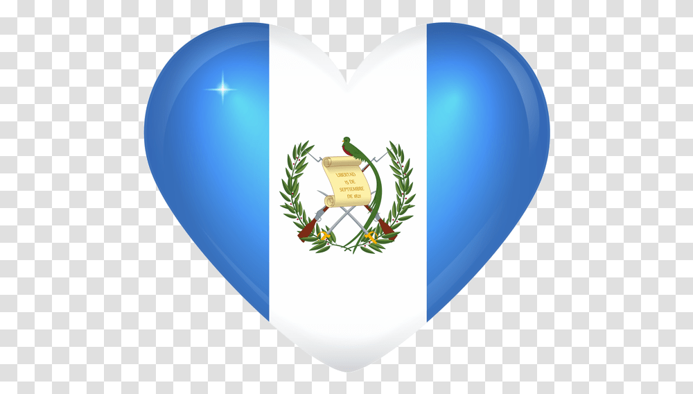 Guatemala Flag Round Guatemala Flag, Balloon, Heart Transparent Png