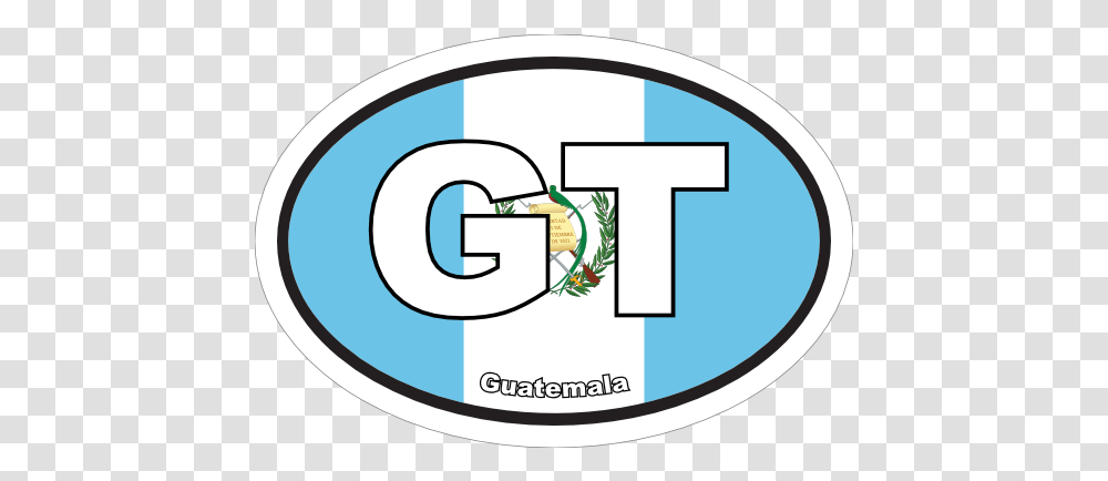 Guatemala Gt Flag Oval Sticker Circle, Label, Text, Number, Symbol Transparent Png
