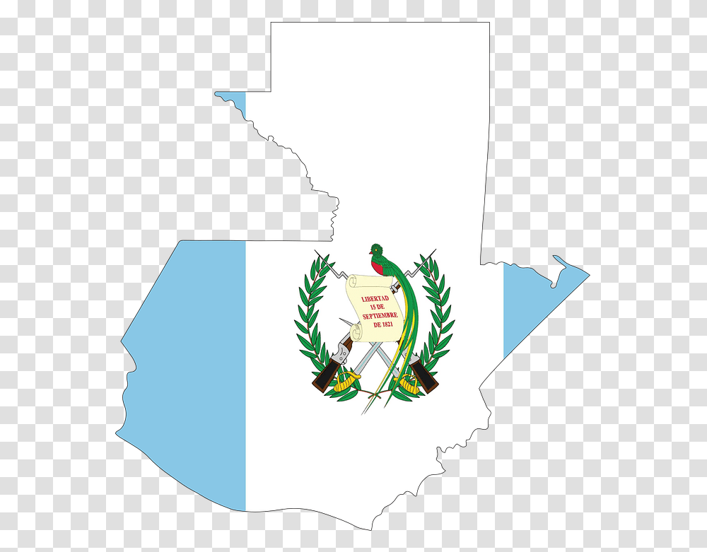 Guatemala Map Flag Quetzal Bird Guatemala Flag, Symbol, Logo, Text, Outdoors Transparent Png