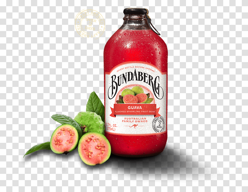 Guava Soda Bundaberg Brewed Drinks Bundaberg Blood Orange 375ml, Ketchup, Food, Plant, Beverage Transparent Png