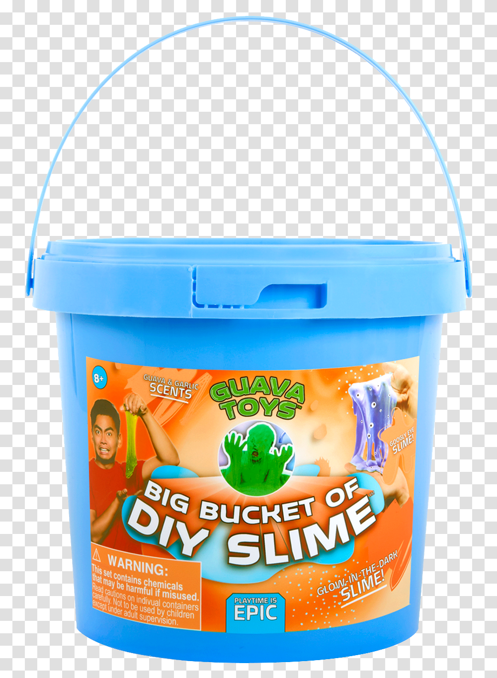 Guava Toys Diy Slime Bucket, Person, Human, Food, Paint Container Transparent Png