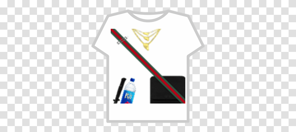 Gucci Bag Chains Fiji Water Roblox Cool Roblox T Shirt Chains, Clothing, Apparel, Sleeve, Text Transparent Png