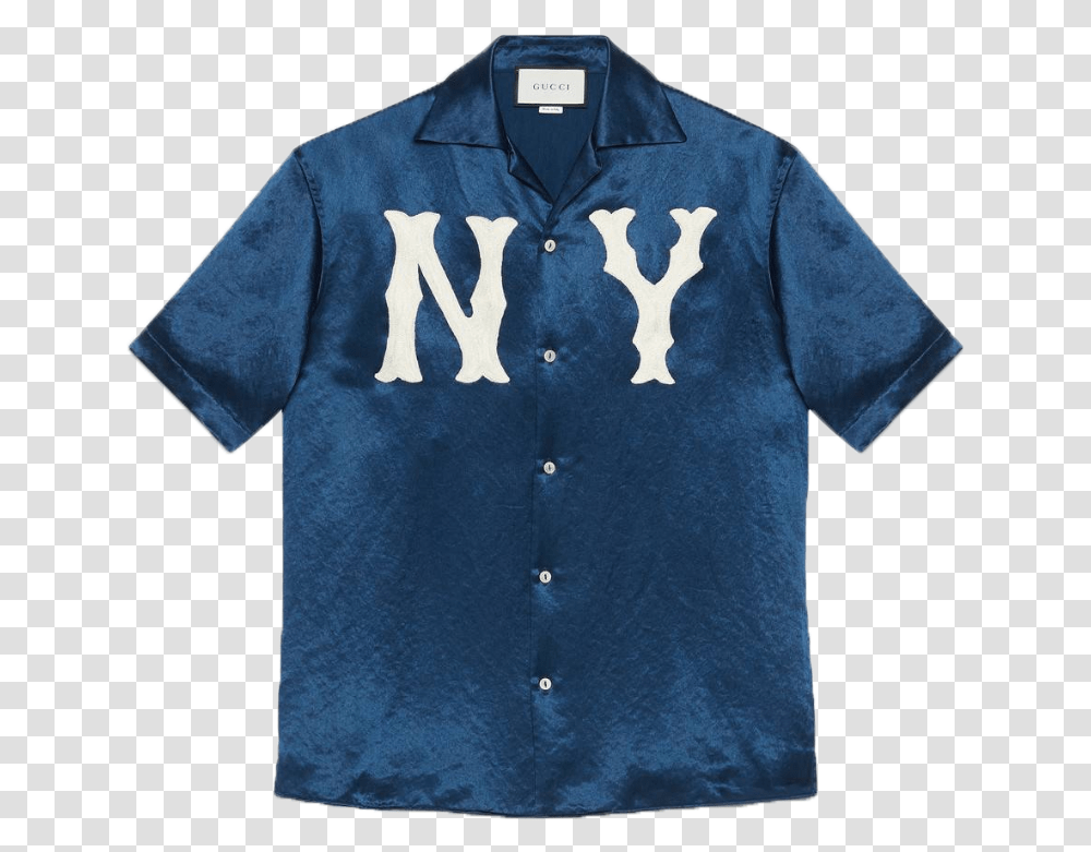 Gucci Bowling Shirt With Ny Yankees Patch Polo Shirt, Sleeve, T-Shirt, Pants Transparent Png