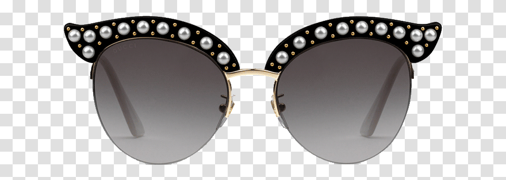 Gucci Cat Eye Sunglasses With Pearls, Accessories, Accessory, Goggles Transparent Png