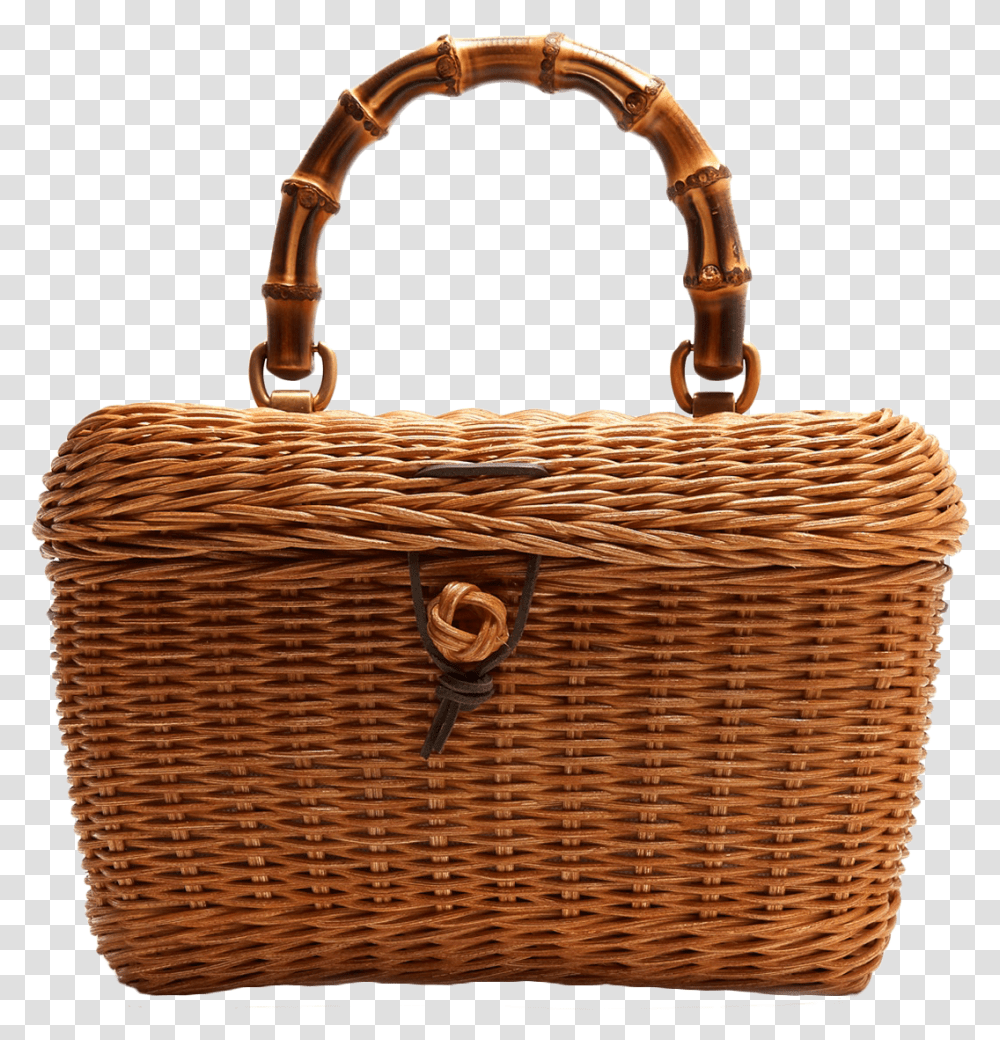 Gucci Cestino Bamboo Handle Wooden Basket Bag, Handbag, Accessories, Accessory, Sink Faucet Transparent Png