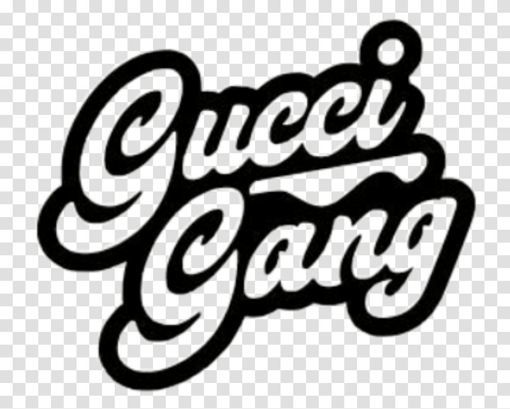 Gucci Gang Guccigang Gucci Gang Logo, Calligraphy, Handwriting, Alphabet Transparent Png