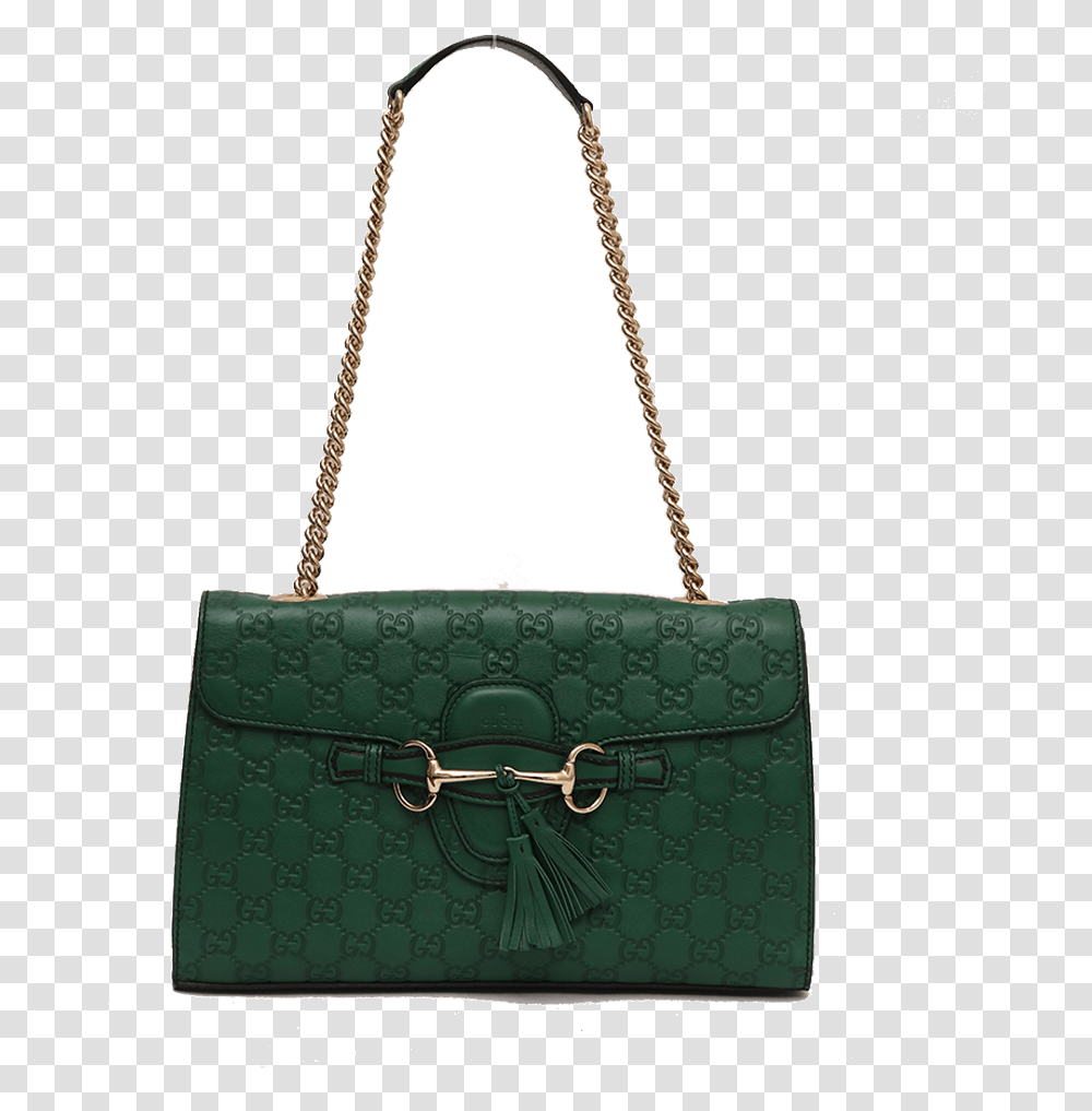 Gucci Green Guccisima Leather Medium Emily Chain Shoulder Shoulder Bag, Purse, Handbag, Accessories, Accessory Transparent Png