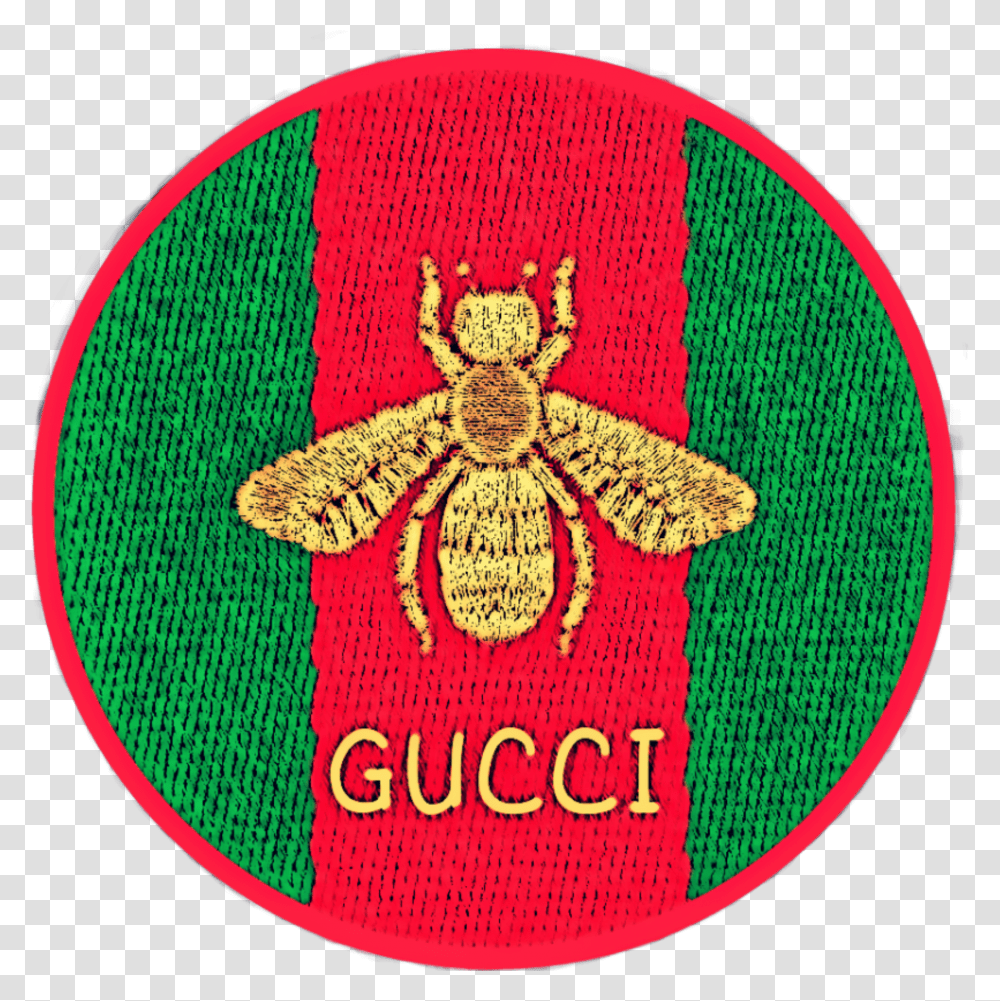 Gucci Gucci Bee Logo, Trademark, Badge, Rug Transparent Png