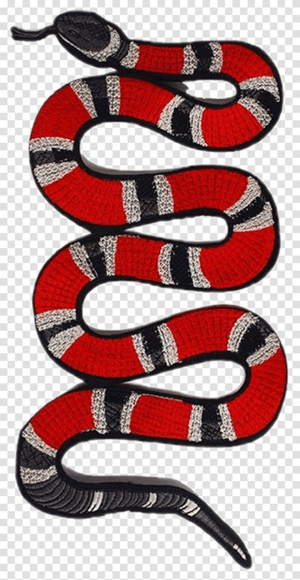 Gucci Guccisnake Red Lit Sticker By K33m Stickers Light Gucci Snake Background, King Snake, Reptile, Animal, Rug Transparent Png
