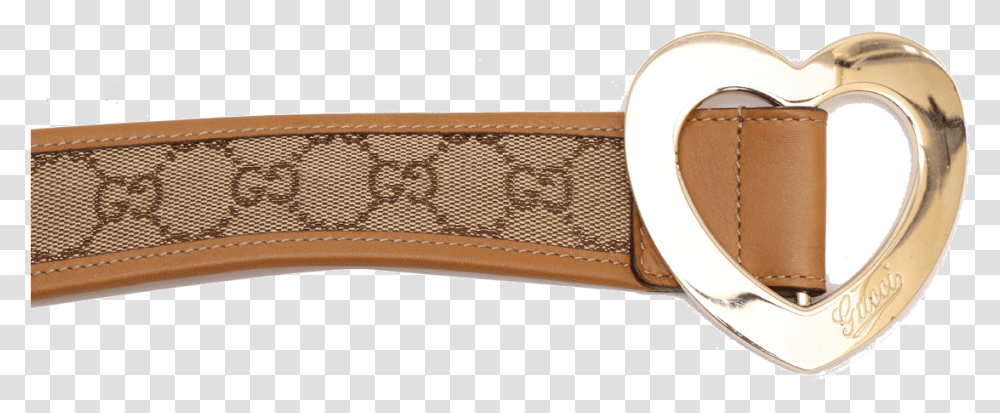 Gucci Heart Buckle Gg Canvas Leather Belt Size 36 Solid, Accessories, Accessory, Strap, Cushion Transparent Png