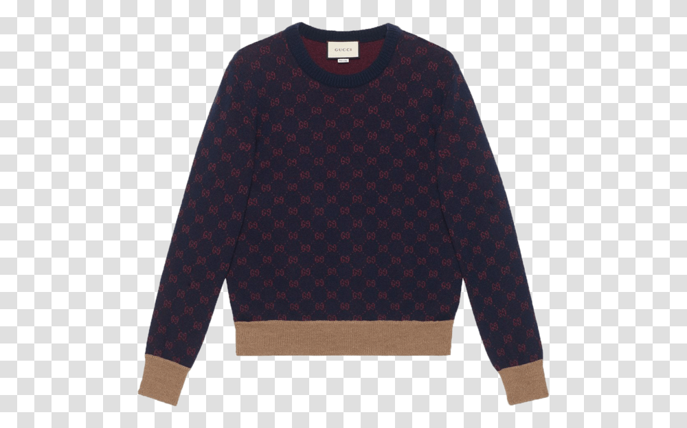 Gucci Jacquard Sweater, Apparel, Sweatshirt, Hoodie Transparent Png