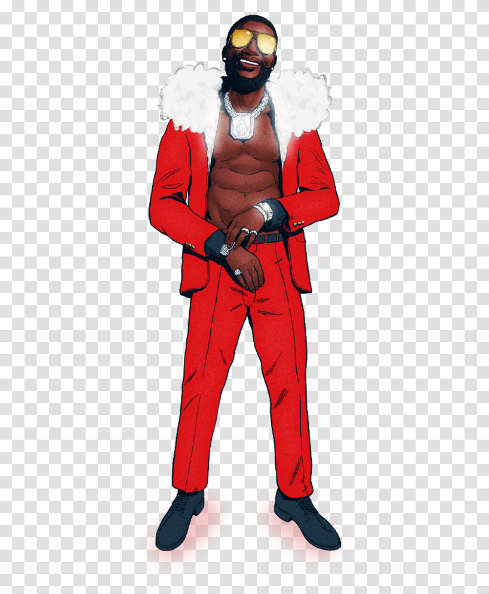 Gucci Mane East Atlanta Santa 3 Rar, Person, Sleeve, Long Sleeve Transparent Png
