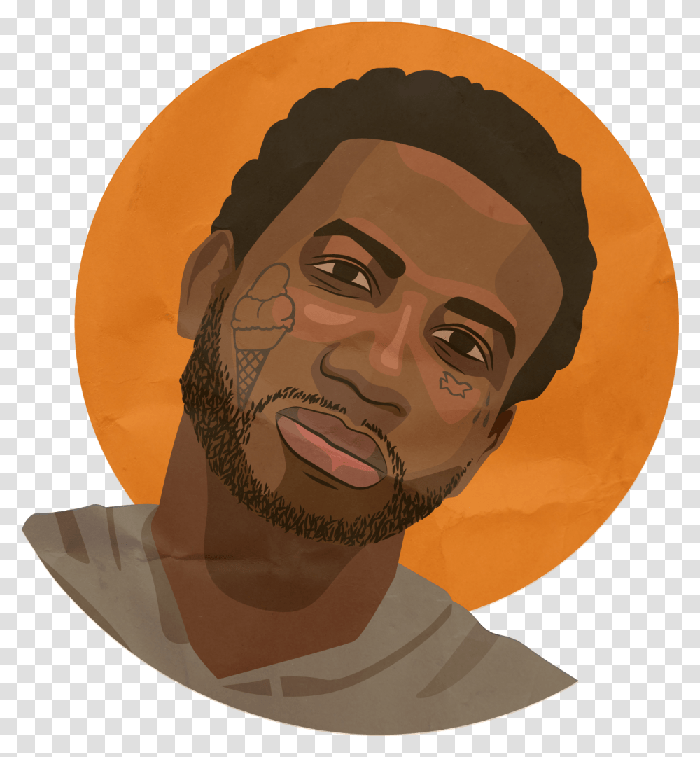 Gucci Mane Gucci Mane Cartoon, Face, Person, Head, Portrait Transparent Png
