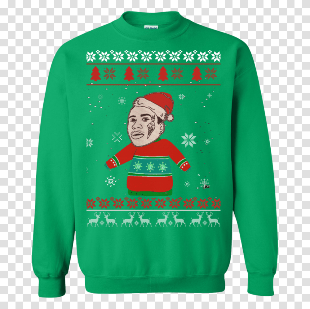 Gucci Mane Home Ugly Christmas Sweater, Apparel, Sweatshirt, Long Sleeve Transparent Png