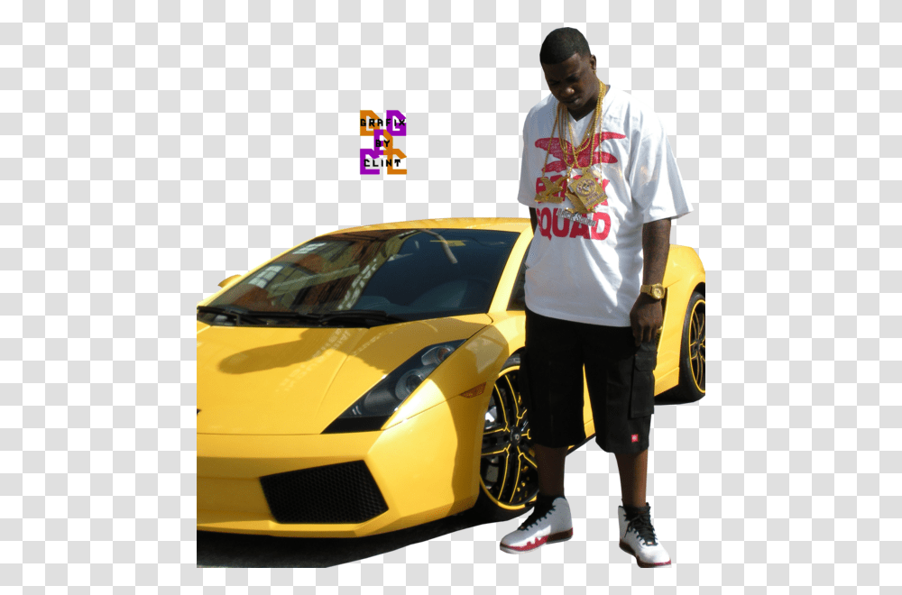 Gucci Mane Lambo, Person, Car, Vehicle, Transportation Transparent Png