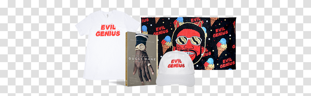 Gucci Mane The Autographed Evil Genius Merch Pack Sweepstakes Baseball Cap, Clothing, Apparel, T-Shirt, Hat Transparent Png