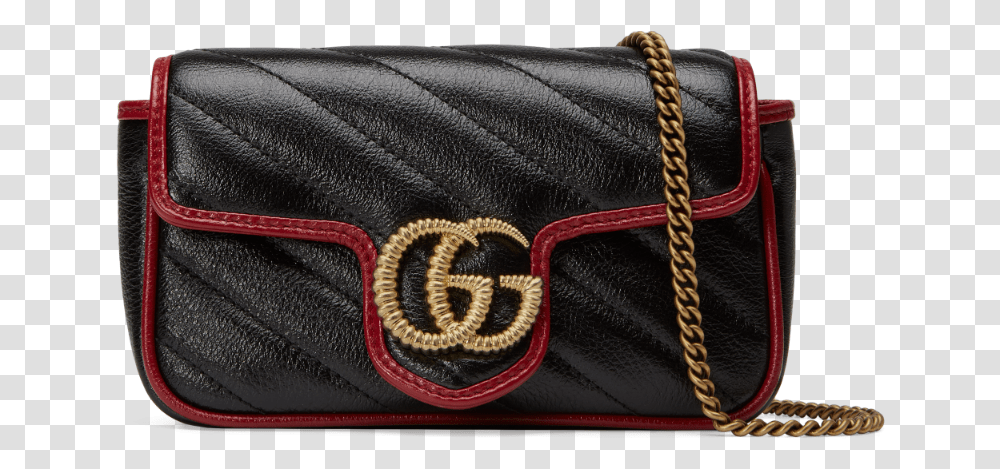 Gucci Marmont Super Mini Black Red, Handbag, Accessories, Accessory, Purse Transparent Png