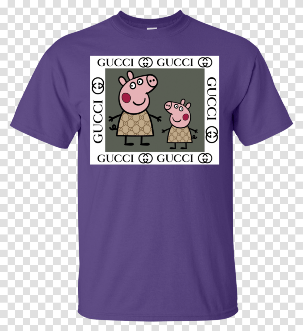Gucci Peppa Pig Shirt, Apparel, T-Shirt, Sleeve Transparent Png