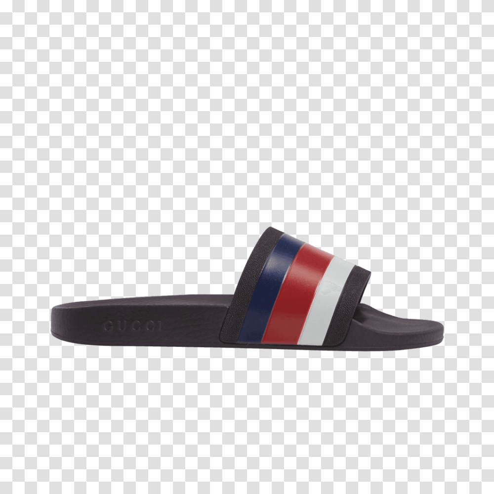Gucci Pursuit Slide Blue White Stripe, Apparel, Footwear, Sandal Transparent Png