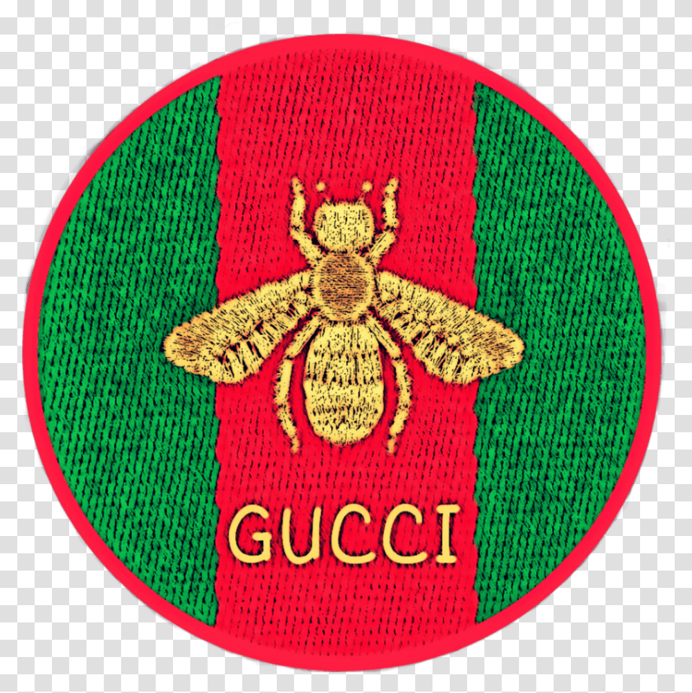 Gucci Symbol Logo Gucci Bee Logo, Trademark, Badge, Rug, Emblem Transparent Png