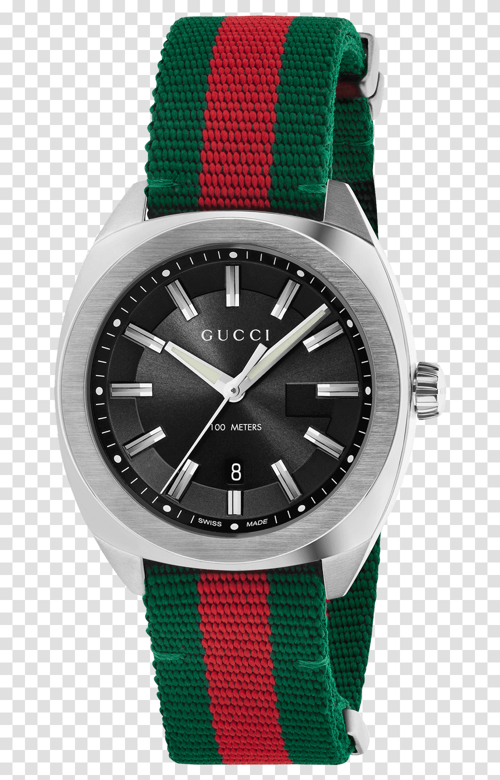 Gucci Watch Green And Red Strap Gucci Watch, Wristwatch, Clock Tower, Architecture, Building Transparent Png