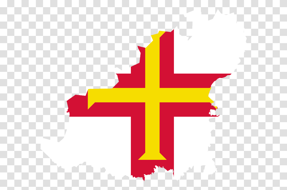 Guernsey Flag Vector Clip Art Flag Of Guernsey, Logo, Trademark, First Aid Transparent Png