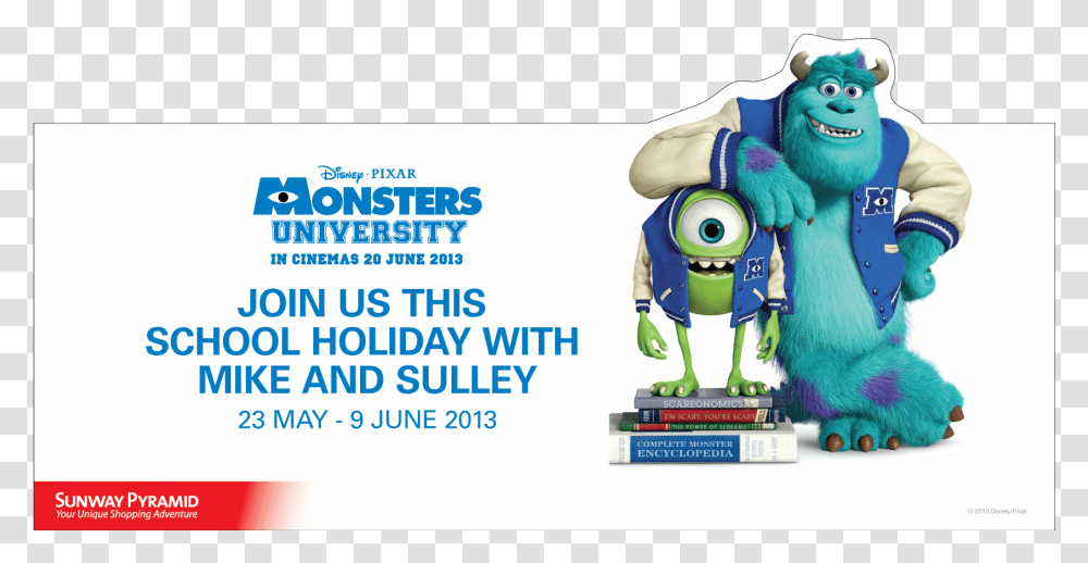 Guess Who Will Be Dropping By Early To Sunway Pyramid Monster Inc University And Monser Inc, Toy, Poster, Advertisement Transparent Png