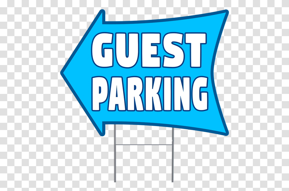 Guest Parking 2 Sided Arrow Yard Sign, Word, Label, Alphabet Transparent Png