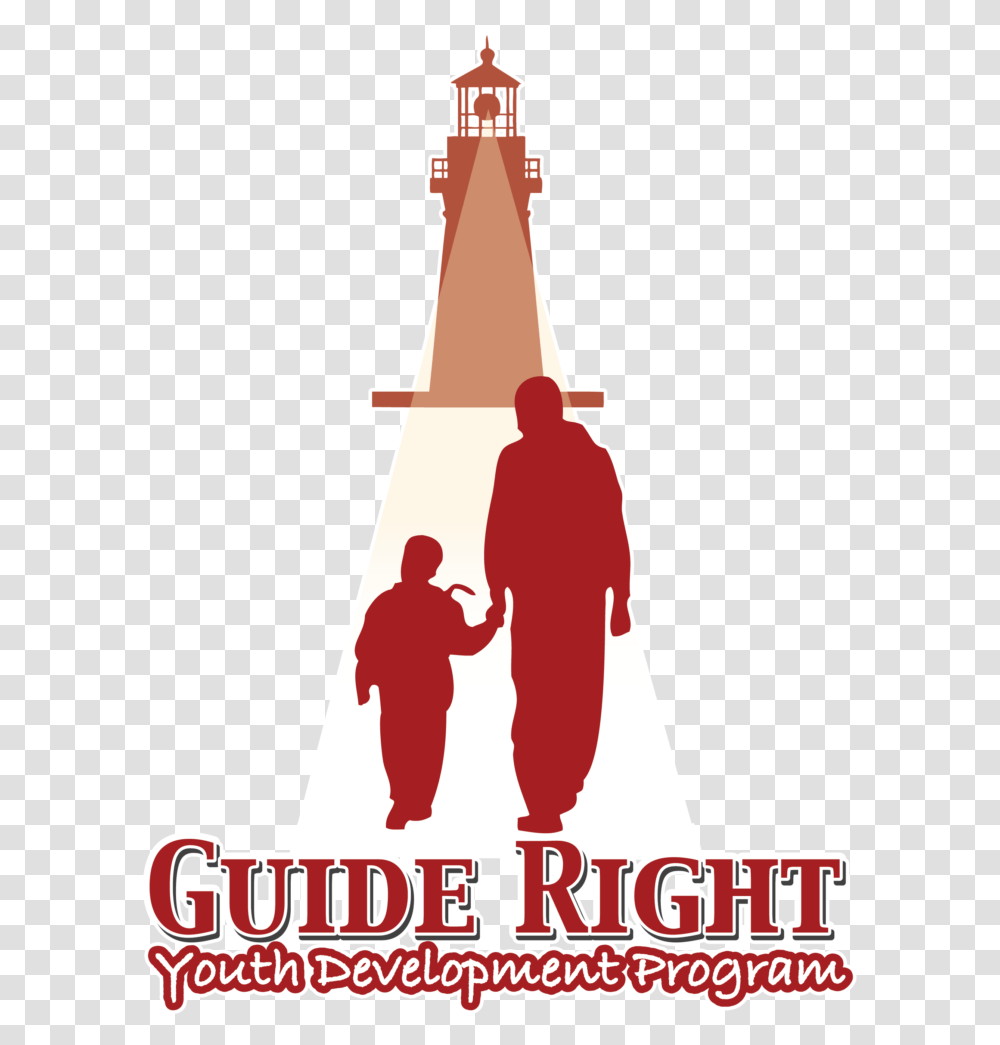 Guide Right Logo Lighthouse, Person, Architecture, Building, Poster Transparent Png