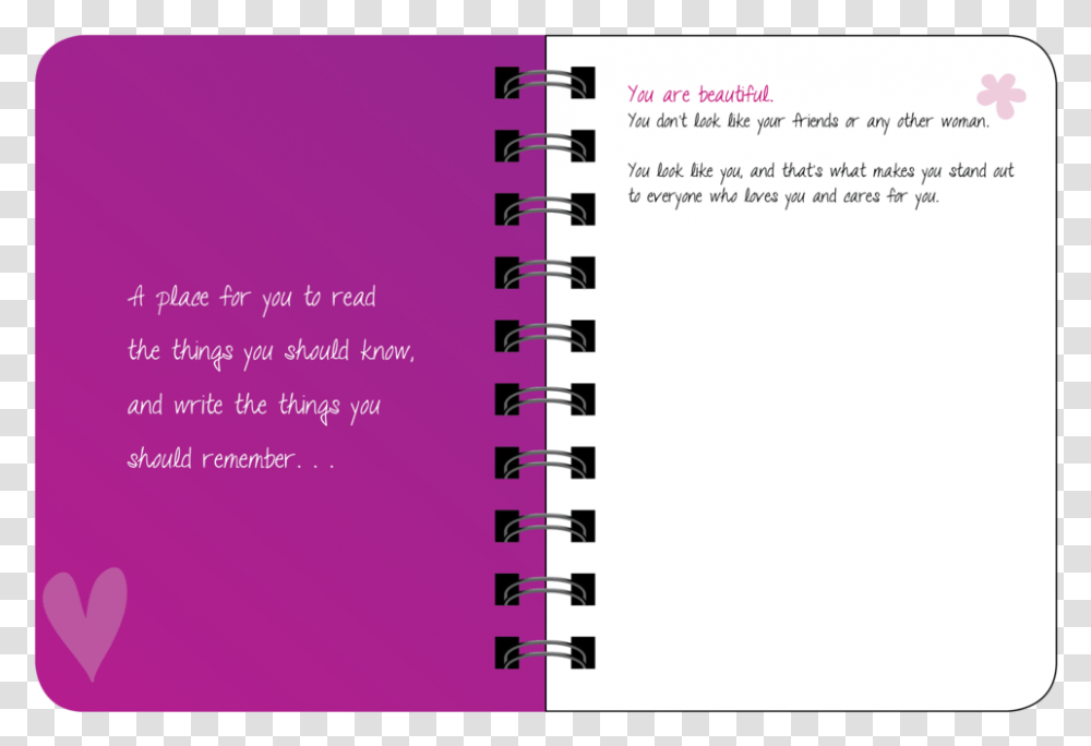 Guide To Being A Teenage Girl Journal Interior, Page, Word, Diary Transparent Png