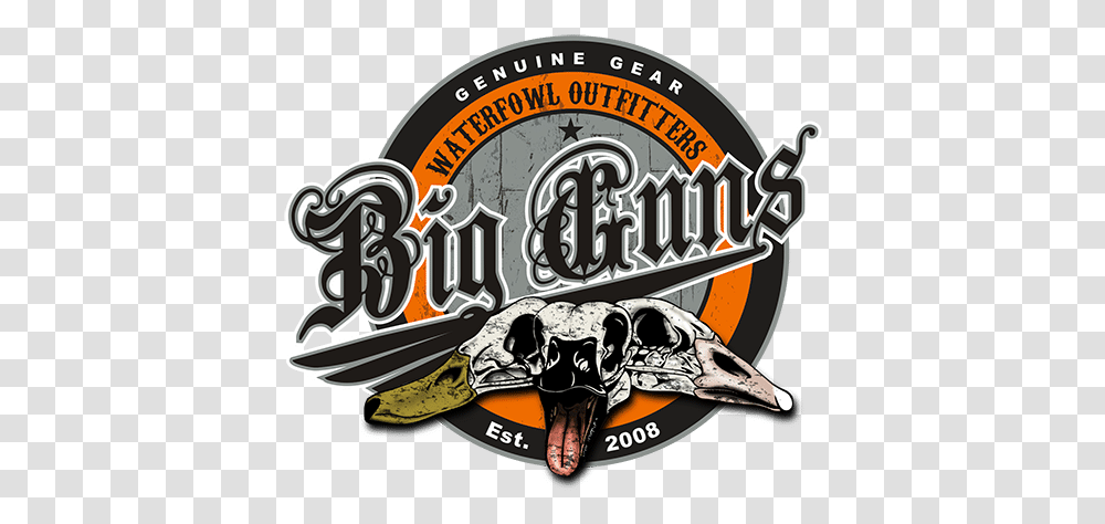 Guided Hunts With Big Guns Waterfowl Bill Saunders Calls Beer Museum, Logo, Symbol, Text, Label Transparent Png