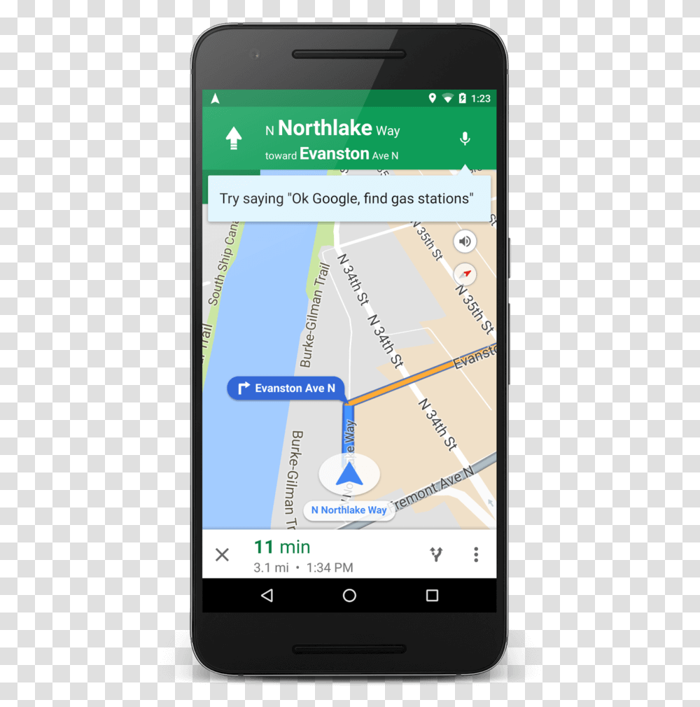 Guidednavigation 1 Google Map Navigation Screen, GPS, Electronics, Mobile Phone, Cell Phone Transparent Png