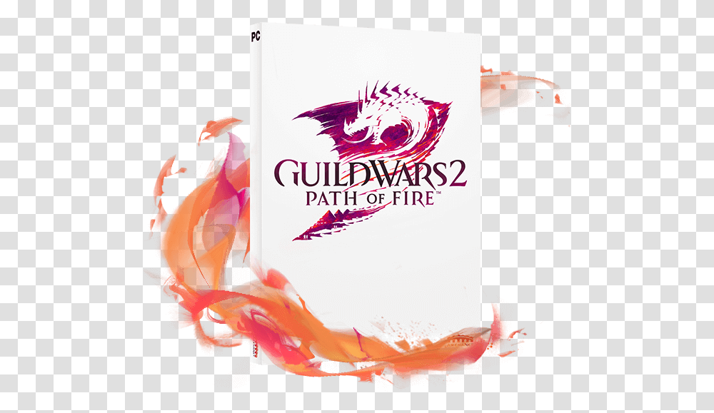 Guild Wars 2 Path Of Fire Logo, Bottle, Poster, Advertisement, Paper Transparent Png