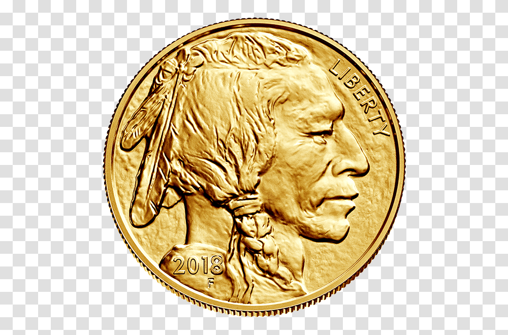 Guildhall Precious Metals Online Oz Gold Coin American Buffalo, Money, Tiger, Wildlife, Mammal Transparent Png