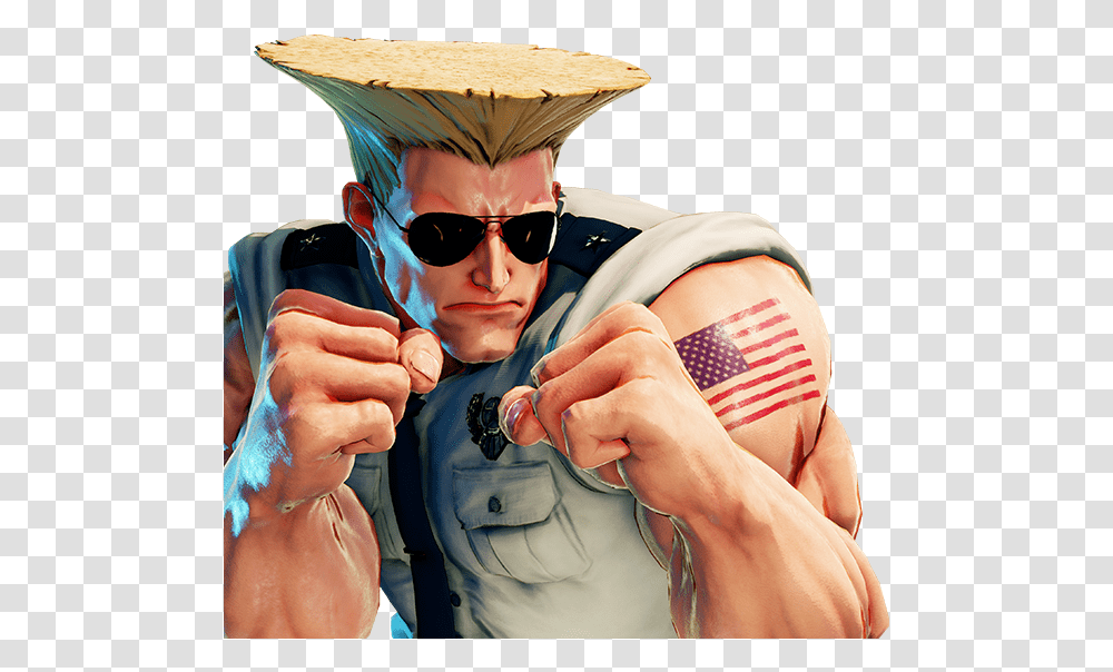 Guile From Street Fighter, Sunglasses, Accessories, Accessory, Person Transparent Png