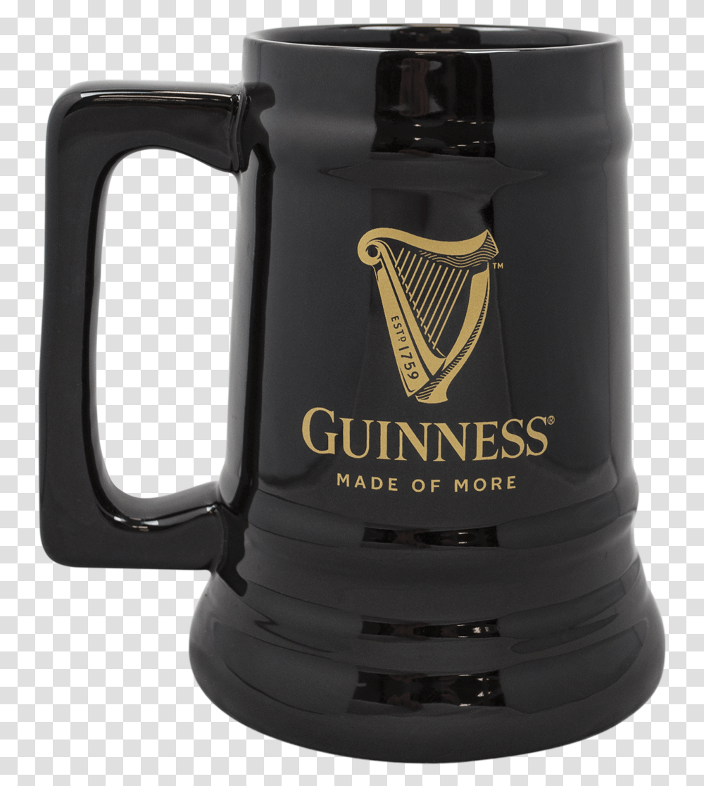 Guinness Black Ceramic Harp Beer Tankard Guinness Beer Mug, Stein, Jug, Mixer, Appliance Transparent Png