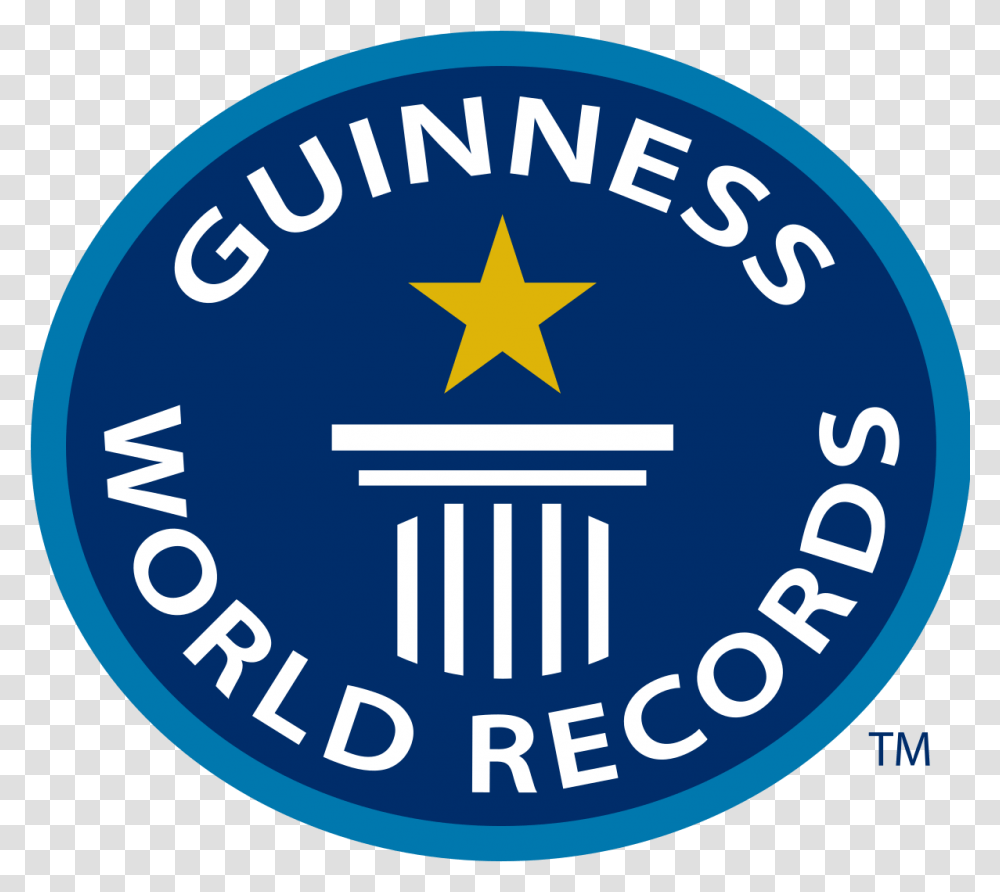 Guinness World Records Logo Circle, Symbol, Trademark, Star Symbol, First Aid Transparent Png