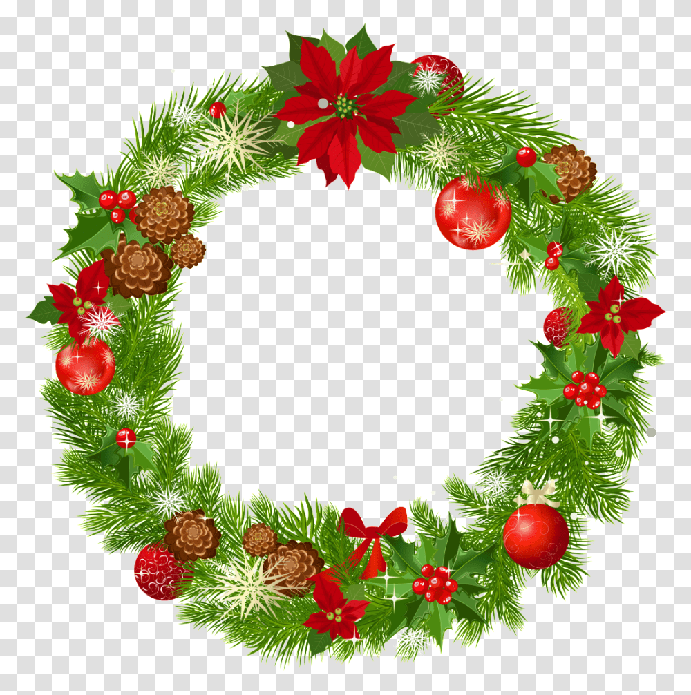 Guirnalda De Navidad Descargar Gratis Y Vector, Wreath, Christmas Tree, Ornament, Plant Transparent Png