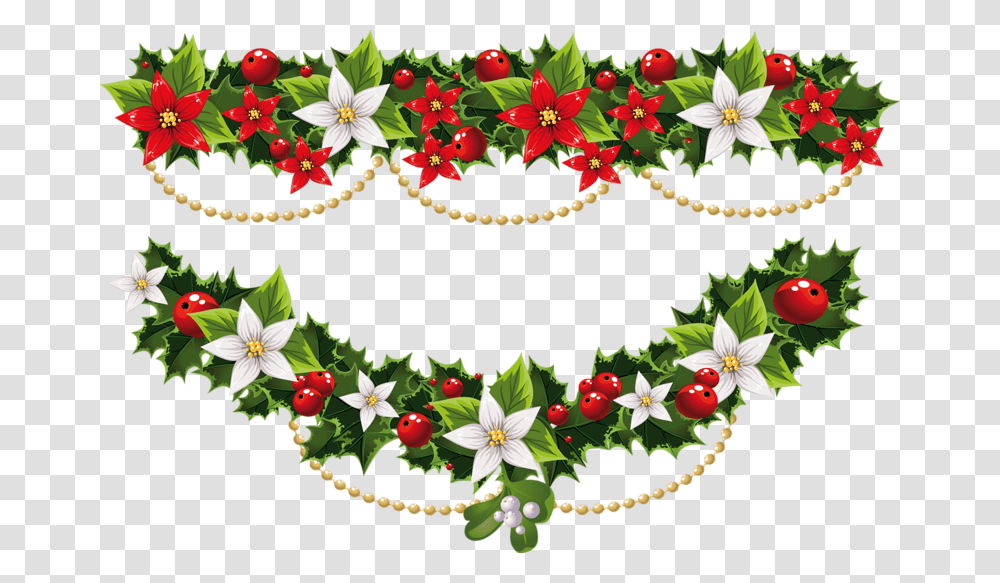 Guirnalda Navidad Christmas Garland Svg Free, Floral Design, Pattern, Graphics, Art Transparent Png