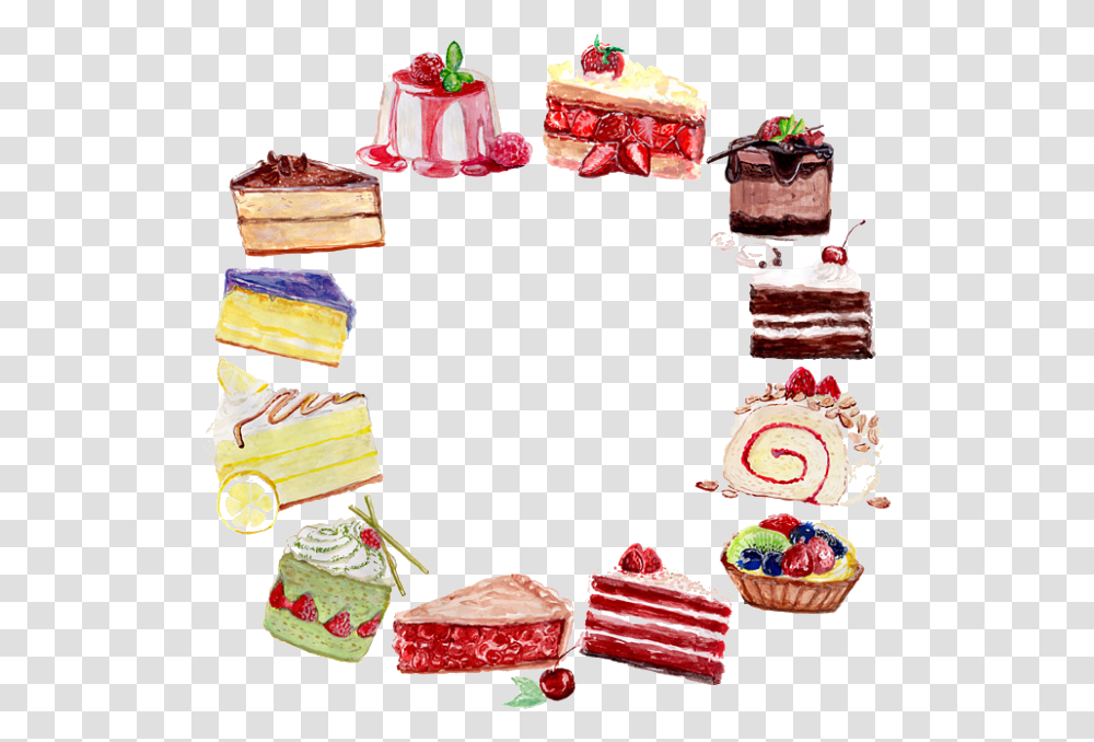 Guirnalda Sticker Freetoedit Cakes Watercolorcake Birthday Cake Watercolor Painting, Sweets, Food, Confectionery, Dessert Transparent Png