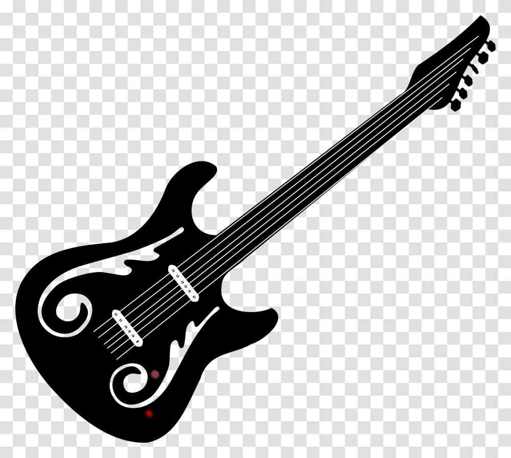 Guitar Clip Art Image Black, Leisure Activities, Musical Instrument, Electric Guitar, Bass Guitar Transparent Png
