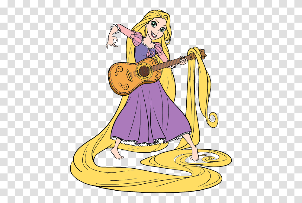 Guitar Clipart Rapunzel With Guitar, Leisure Activities, Musical Instrument, Lute, Lyre Transparent Png